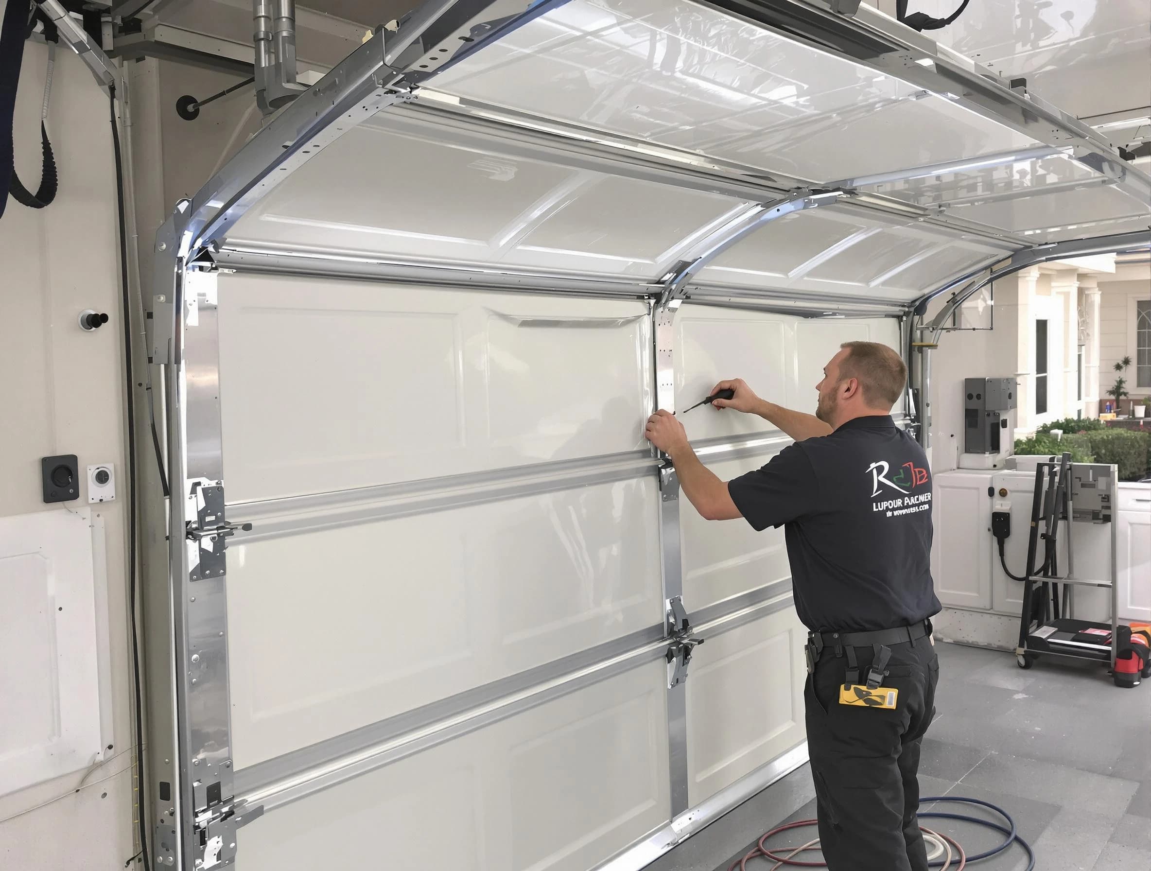 Del City Garage Door Repair professional performing panel repair in Del City