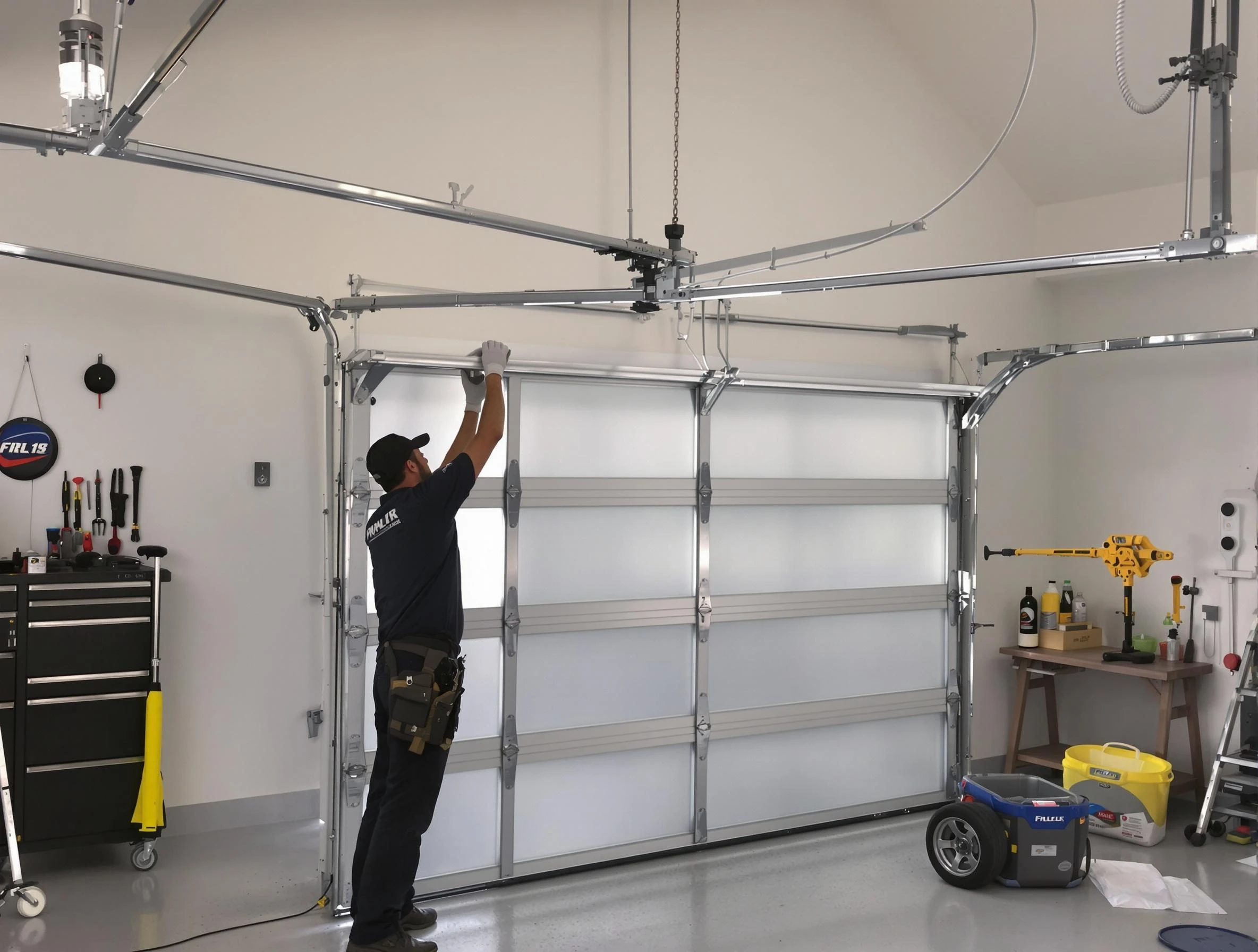 Del City Garage Door Repair certified team performing precision garage door installation in Del City
