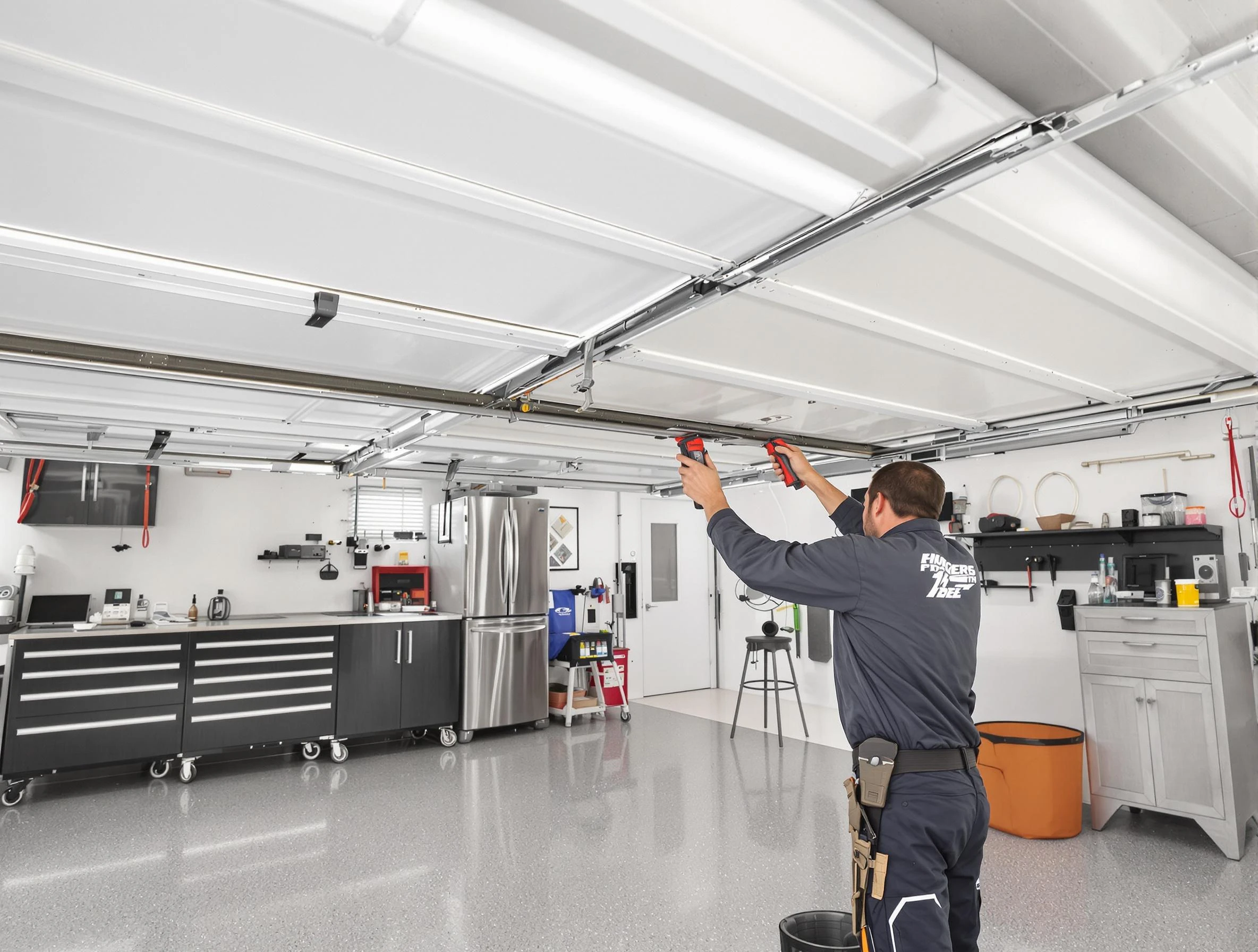 Overhead garage door repair service by Del City Garage Door Repair in Del City